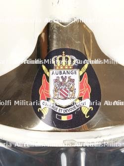 Belgique, lot de deux casques des annees 2000 des sapeurs-pompiers d'Aubange. Belgium, set of two 2000s Aubange firefighter helmets. — photo 4