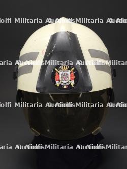 Belgique, lot de deux casques des annees 2000 des sapeurs-pompiers d'Aubange. Belgium, set of two 2000s Aubange firefighter helmets. — miniature 12