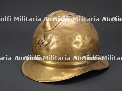 Bulgarie, casque de sapeur-pompier des annees 1940-1950. Bulgaria, firefighter helmet from the 1940s–1950s.