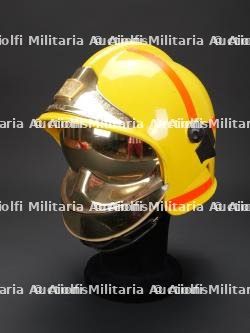 Espagne, casque Gallet F1 des sapeurs-pompiers de Seville. Spain, Gallet F1 helmet of the Seville fire brigade.