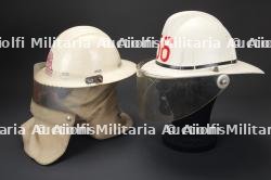 etats-Unis, lot de quatre casques de sapeurs-pompiers des annees 1960 a 1980. United States, set of four firefighter helmets from the 1960s to the 1980s. — photo 2