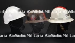 etats-Unis, lot de quatre casques de sapeurs-pompiers des annees 1960 a 1980, accompagne d'un casque francais. United States, set of four firefighter helmets from the 1960s to the 1980s, together with a French helmet. — photo 7