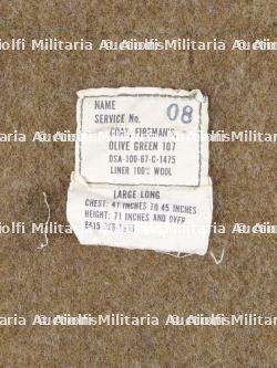 etats-Unis, veste de sapeur-pompier militaire de la periode de la guerre du Vietnam. United States, military firefighter's jacket from the Vietnam War period. — photo 14