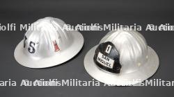 etats-Unis, lot de quatre casques de sapeurs-pompiers des etats du Sud. United States, set of four firefighter helmets from the Southern states. — photo 2