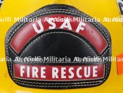 etats-Unis, casque de pompier Fire Rescue de l'US Air Force. United States, US Air Force Fire Rescue firefighter helmet. — miniature 4