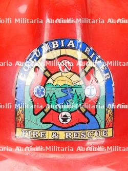 etats-Unis, casque de pompier de Columbia River Fire & Rescue. United States, Columbia River Fire & Rescue firefighter helmet. — miniature 4
