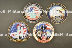 etats-Unis, lot de quatre ecussons commemoratifs du 11 septembre. United States, set of four September 11 commemorative patches. — photo 1