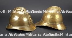 Europe, lot de trois casques de pompiers. Europe, set of three firefighter helmets. — photo 5