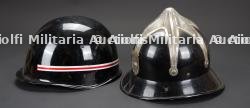 Europe centrale, lot de cinq casques de sapeurs-pompiers. Central Europe, set of five firefighter helmets. — miniature 16