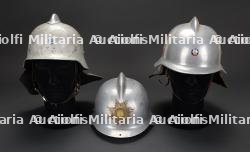 Finlande, lot de trois casques de sapeurs-pompiers. Finland, set of three firefighter helmets. — photo 4