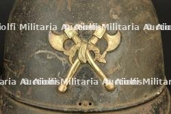 France, lot de deux coiffures de pompiers dites « casquettes de feu ». France, set of two firefighter headpieces known as fire caps. — photo 6