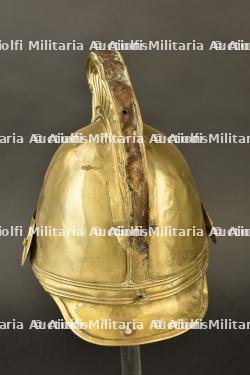 France, casque de sapeur-pompier modele 1852 de Granges-le-Bourg, en Haute-Saone. France, model 1852 firefighter helmet from Granges-le-Bourg, Haute-Saone. — miniature 5