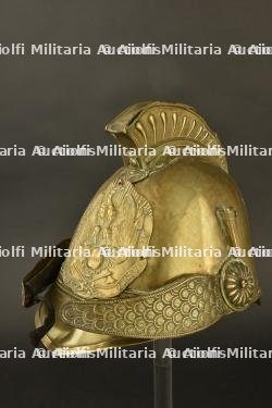 France, casque de sapeur-pompier de Jasney, vers 1852. France, firefighter helmet from Jasney, circa 1852. — miniature 7