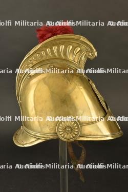 France, casque de sapeur-pompier modele 1852 d'Elbeuf. France, model 1852 firefighter helmet from Elbeuf. — miniature 5