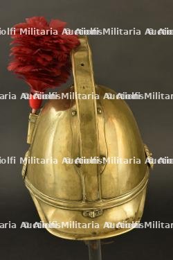 France, casque de sapeur-pompier modele 1852 d'Elbeuf. France, model 1852 firefighter helmet from Elbeuf. — miniature 6