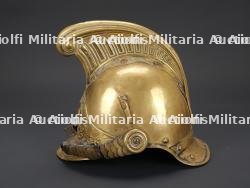 France, casque de sapeur-pompier modele 1855 de Morbecque, pres d'Hazebrouck. France, model 1855 firefighter helmet from Morbecque, near Hazebrouck. — photo 5