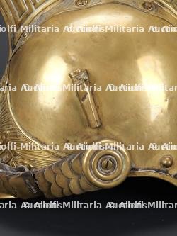 France, casque de sapeur-pompier modele 1855 de Morbecque, pres d'Hazebrouck. France, model 1855 firefighter helmet from Morbecque, near Hazebrouck. — photo 6