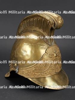 France, casque de sapeur-pompier modele 1855 de Meximieux, dans l'Ain. France, model 1855 firefighter helmet from Meximieux, Ain. — miniature 2