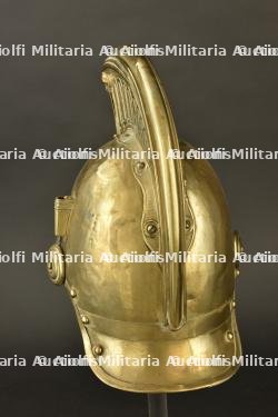 France, casque de sapeur-pompier modele 1855 de Grauves, dans la Marne. France, model 1855 firefighter helmet from Grauves, Marne. — miniature 6