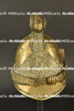 France, casque de sapeur-pompier modele 1855 de Crecy. France, model 1855 firefighter helmet from Crecy.