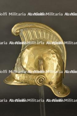 France, casque de sapeur-pompier modele 1855 de Crecy. France, model 1855 firefighter helmet from Crecy. — miniature 7