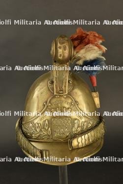 France, casque de sapeur-pompier modele 1855 de Paris. France, model 1855 firefighter helmet from Paris.