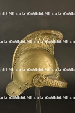 France, casque de sapeur-pompier modele 1855 de Laxou, en Meurthe-et-Moselle. France, model 1855 firefighter helmet from Laxou, Meurthe-et-Moselle. — miniature 4