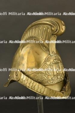 France, casque de sapeur-pompier modele 1855 de Belleme, dans l'Orne. France, model 1855 firefighter helmet from Belleme, Orne. — miniature 2