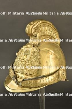 France, casque de sapeur-pompier modele 1855 de Grignoncourt, dans les Vosges. France, model 1855 firefighter helmet from Grignoncourt, Vosges. — photo 7