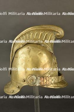 France, casque de sapeur-pompier modele 1872 de Concarneau. France, model 1872 firefighter helmet from Concarneau. — photo 4