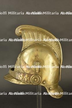 France, casque de sapeur-pompier modele 1872 de Concarneau. France, model 1872 firefighter helmet from Concarneau. — photo 6