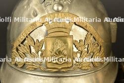 France, lot de deux casques de sapeurs-pompiers de Longwy. France, group of two firefighter helmets from Longwy. — miniature 5