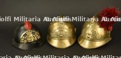 France, casques de sapeurs-pompiers de Haute-Marne, de la Nievre et du Jura. France, firefighter helmets from Haute-Marne, Nievre and Jura.