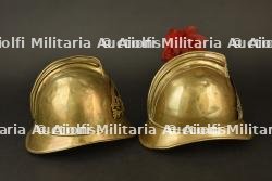 France, casques de sapeurs-pompiers de Vienne et d'Allenay. France, firefighter helmets from Vienne and Allenay. — photo 4