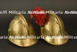 France, casques de sapeurs-pompiers de Vienne et d'Allenay. France, firefighter helmets from Vienne and Allenay. — miniature 5