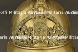 France, rare casque de sapeur-pompier de Paris, modele 1908. France, rare model 1908 Paris firefighter helmet. — miniature 7