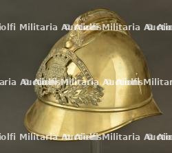 France, rare casque de sapeur-pompier de Paris, modele 1908. France, rare model 1908 Paris firefighter helmet. — miniature 8