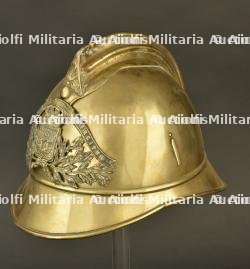 France, rare casque de sapeur-pompier de Paris, modele 1908. France, rare model 1908 Paris firefighter helmet. — photo 14