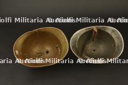 France, lot de deux casques de sapeurs-pompiers de Paris. France, group of two Paris firefighter helmets. — miniature 5
