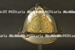 France, casque du Bataillon de marins-pompiers de Marseille. France, helmet of the Marseille Naval Fire Battalion.