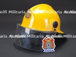 Honduras, casque et ecusson de sapeur-pompier. Honduras, firefighter helmet and patch.