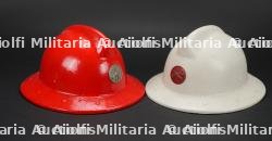 Philippines, lot de casques de sapeurs-pompiers. Philippines, group of firefighter helmets.