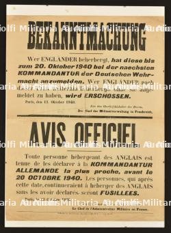 Affiche d'avis à la population