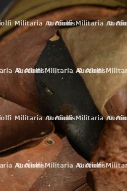 Casque Adrian modèle 1915 d'infanterie coloniale peinture moutarde — miniature 3