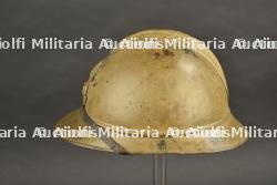 Casque Adrian modèle 1915 d'infanterie coloniale peinture moutarde — miniature 9