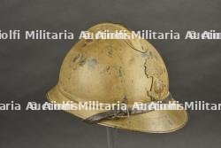 Casque Adrian modèle 1915 d'infanterie coloniale peinture moutarde — miniature 11