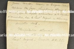 Lot de 8 rares photos de l'Hauptmann von Geyer racompagné par le Lt Minier de l'escadrille BR35 après la signature de l'armistice. — miniature 7
