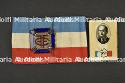 Brassard tricolore des Croix de feu et miroir du PSF