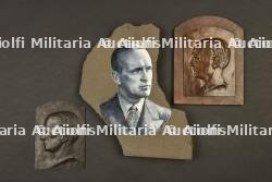 Ensemble de 3 plaques à l'effigie du Colonel de la Rocque 