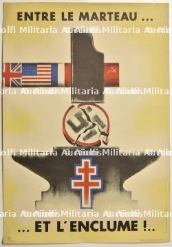 Affiche allié entre le marteau et l’enclume